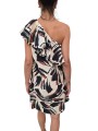ROBE ECRUE ASYMETRIQUE ARTY CHOCO NOIR JUICER J3BU ESSENTIEL ANTWERP FEMME FASHION MODE DESIGNER CREATEUR STRASBOURG dos