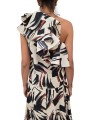 ROBE ECRUE ASYMETRIQUE ARTY CHOCO NOIR JUICER J3BU ESSENTIEL ANTWERP FEMME FASHION MODE DESIGNER CREATEUR STRASBOURG dos 2