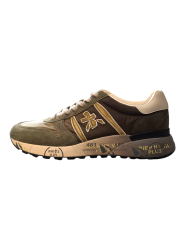 BASKETS LANDER NYLON SUEDE VERT LOGO VERT SPOILER BLANC 8009 PREMIATA HOMME Strasbourg boutique