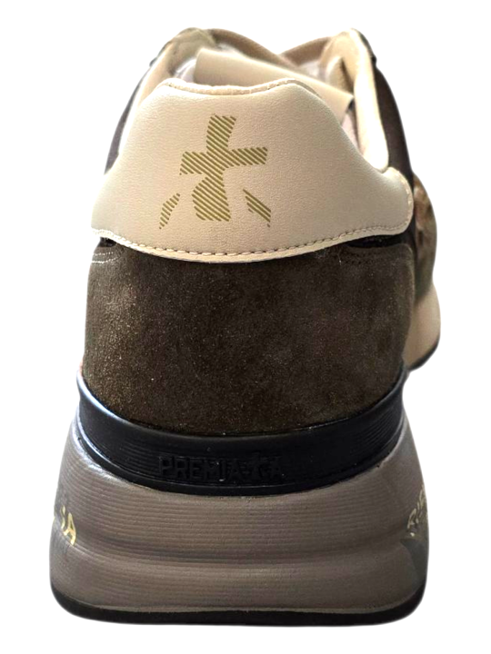 BASKETS LANDER NYLON SUEDE VERT LOGO VERT SPOILER BLANC 8009 PREMIATA HOMME Strasbourg boutique spoiler