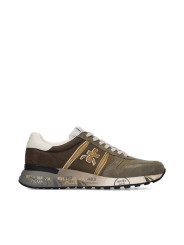 BASKETS LANDER NYLON SUEDE VERT LOGO VERT SPOILER BLANC 8009 PREMIATA HOMME Strasbourg boutique one
