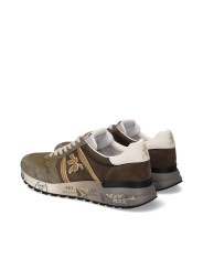 BASKETS LANDER NYLON SUEDE VERT LOGO VERT SPOILER BLANC 8009 PREMIATA HOMME Strasbourg boutique prof spoil