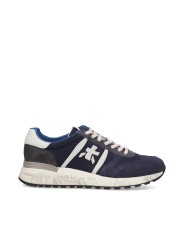 BASKETS LANDER NYLON SUEDE NAVY LOGO SPOILER CUIR BLANC 7204 PREMIATA HOMME boutique Strasbourg one