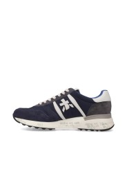 BASKETS LANDER NYLON SUEDE NAVY LOGO SPOILER CUIR BLANC 7204 PREMIATA HOMME boutique Strasbourg