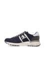 BASKETS LANDER NYLON SUEDE NAVY LOGO SPOILER CUIR BLANC 7204 PREMIATA HOMME boutique Strasbourg
