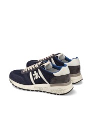 BASKETS LANDER NYLON SUEDE NAVY LOGO SPOILER CUIR BLANC 7204 PREMIATA HOMME boutique Strasbourg spoil