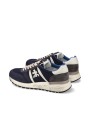 BASKETS LANDER NYLON SUEDE NAVY LOGO SPOILER CUIR BLANC 7204 PREMIATA HOMME boutique Strasbourg spoil
