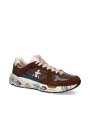 BASKETS MASE TOILE SUEDE CHOCO CUIR LAVANDE 8026 PREMIATA HOMME Strasbourg boutique prof4