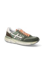 BASKETS MICK TOILE SUEDE KAKI DELAVE LOGO BLANC LACETS ORANGE 7244 boutique Strasbourg shoes prof2