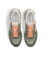 BASKETS MICK TOILE SUEDE KAKI DELAVE LOGO BLANC LACETS ORANGE 7244 boutique Strasbourg shoes lacets