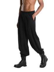 PANTALON VISCOSE COTON FLUIDE NOIR 3P M1276 LA HAINE INSIDE US HOMME boutique moove