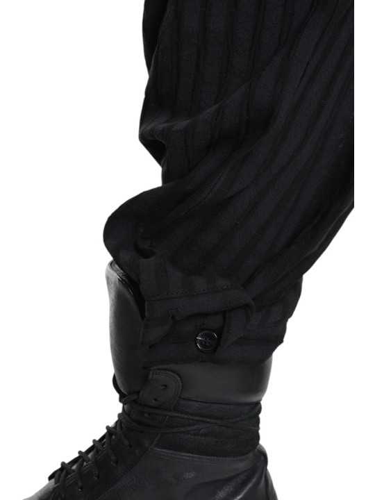 PANTALON VISCOSE COTON FLUIDE NOIR 3P M1276 LA HAINE INSIDE US HOMME boutique in