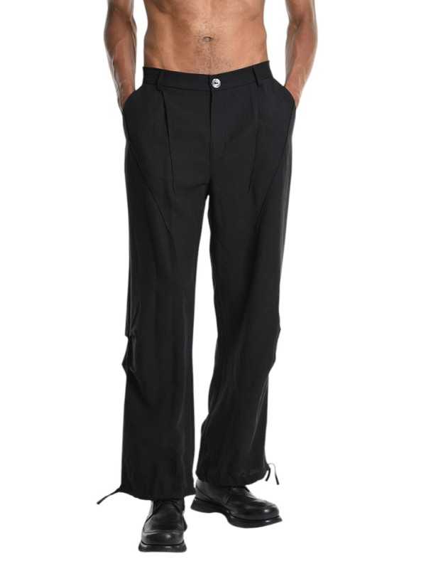 PANTALON CONFORT TENCEL LIN NOIR 3G M1250 LA HAINE INSIDE US HOMME boutique one