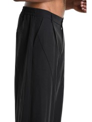 PANTALON CONFORT TENCEL LIN NOIR 3G M1250 LA HAINE INSIDE US HOMME boutique zoom ceint