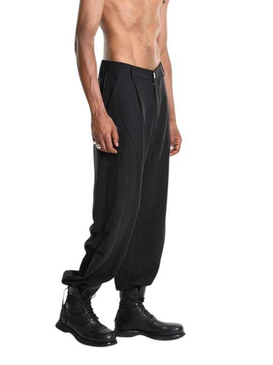 PANTALON CONFORT TENCEL LIN NOIR 3G M1250 LA HAINE INSIDE US HOMME boutique in