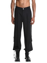 PANTALON CONFORT TENCEL LIN NOIR 3G M1250 LA HAINE INSIDE US HOMME boutique vue2