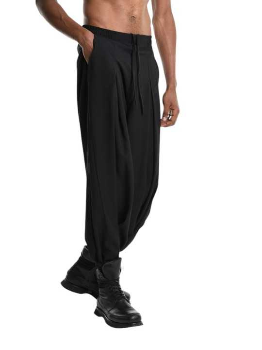 PANTALON VISCOSE GAUFREE UNISEXE NOIR 3M M1244 LA HAINE INSIDE US HOMME shop online vue