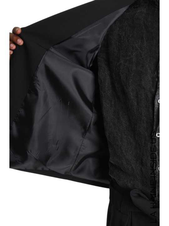 VESTE COMFORT ASYMMETRIC FLUID STRETCH NOIR 3R M1232 LA HAINE INSIDE US HOMME shop online int