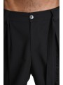 PANTALON OVER FLUID STRETCH GUTTERS NOIR 3R M1229 LA HAINE INSIDE US HOMME shop online zoom