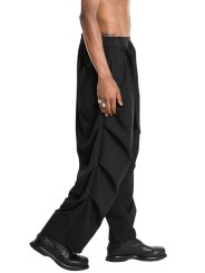 PANTALON OVER FLUID STRETCH GUTTERS NOIR 3R M1229 LA HAINE INSIDE US HOMME shop online profil
