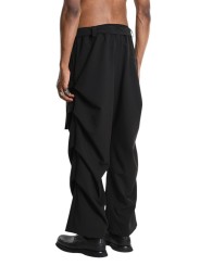 PANTALON OVER FLUID STRETCH GUTTERS NOIR 3R M1229 LA HAINE INSIDE US HOMME shop online dos