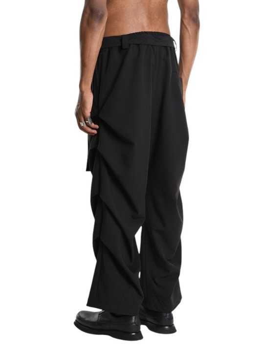 PANTALON OVER FLUID STRETCH GUTTERS NOIR 3R M1229 LA HAINE INSIDE US HOMME shop online dos