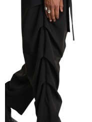 PANTALON OVER FLUID STRETCH GUTTERS NOIR 3R M1229 LA HAINE INSIDE US HOMME shop online zoom