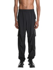 PANTALON MULTIPOCHES NYLON STRETCH NOIR 3Z M1213 LA HAINE INSIDE US HOMME shop online one
