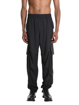 PANTALON MULTIPOCHES NYLON STRETCH NOIR 3Z M1213 LA HAINE INSIDE US HOMME shop online one