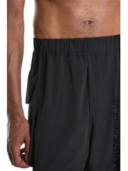 PANTALON MULTIPOCHES NYLON STRETCH NOIR 3Z M1213 LA HAINE INSIDE US HOMME shop online taille
