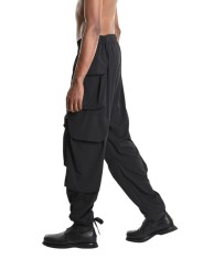 PANTALON MULTIPOCHES NYLON STRETCH NOIR 3Z M1213 LA HAINE INSIDE US HOMME shop online profil2