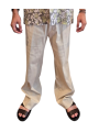 PANTALON OVERSIZE EFFET FLAMME SABLE U7118 G5673 11 UNGARO HOMME boutique-3 zoom