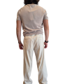 PANTALON OVERSIZE EFFET FLAMME SABLE U7118 G5673 11 UNGARO HOMME boutique-dos