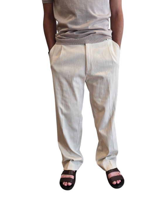PANTALON OVERSIZE EFFET FLAMME SABLE U7118 G5673 11 UNGARO HOMME boutique one