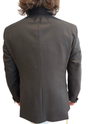 VESTE NOIR COL DOUBLE COREEN U2091 BR A5617 80 UNGARO HOMME boutique vêtement dos