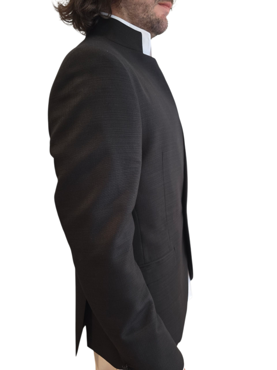 VESTE NOIR COL DOUBLE COREEN U2091 BR A5617 80 UNGARO HOMME boutique vêtement profil