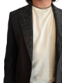 SMOKING NOIR COL SWARO FLEURS ALGUES U5001 BRZ9 A5196 80 UNGARO HOMME vêtement zoom