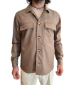 VESTE CHEMISE WORKER VISCOSE POLY STRETCH CAMEL U2080 A5566 18 UNGARO HOMME vêtement one