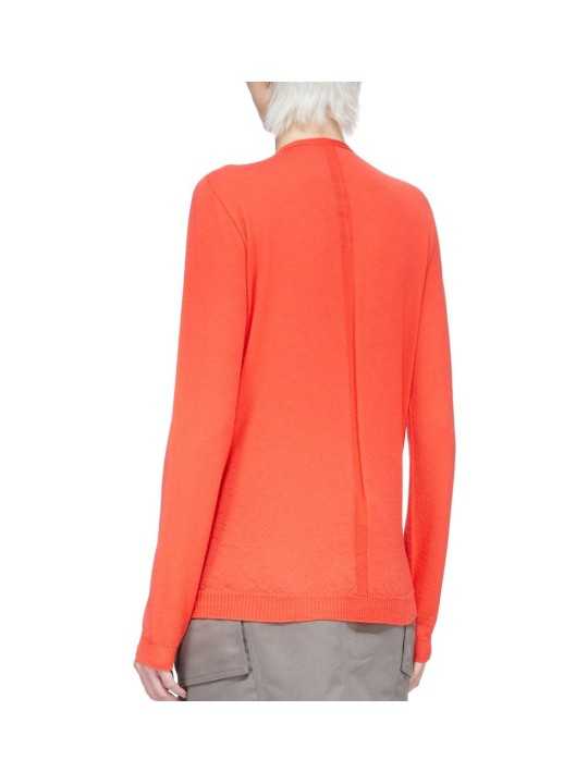 PULL V CORAIL CACHEMIRE V NECK PULL RICK OWENS FEMME RP01F 6623 WS 83 DESIGNER AVANT-GARDE CREATEUR STRASBOURG dos