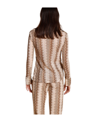 CHEMISE ELAISA JERSEY GRAPHIC MISSONI ROSE CHOCO MT681 057 MASONS FEMME VËTEMENT Strasbourg boutique dos