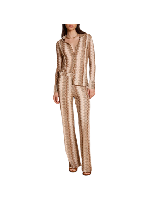 CHEMISE ELAISA JERSEY GRAPHIC MISSONI ROSE CHOCO MT681 057 MASONS FEMME VËTEMENT Strasbourg boutique vue