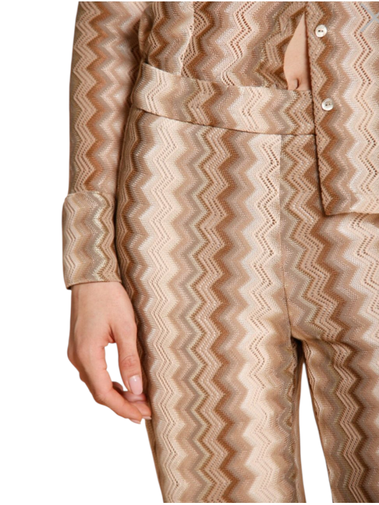 PANTALON JERSEY GRAphIC MISSONI EASY STRAIGHT MT681 057 MASONS FEMME vêtement détail