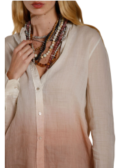 Chemise lin tie & die écru rose delhi RB300 20122 Mason's Femme fashion Strasbourg zoom