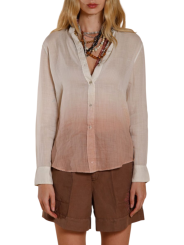 Chemise lin tie & die écru rose delhi RB300 20122 Mason's Femme fashion Strasbourg face