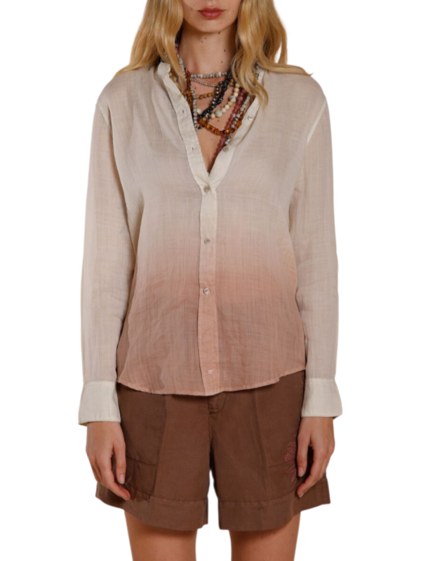 Chemise lin tie & die écru rose delhi RB300 20122 Mason's Femme fashion Strasbourg face