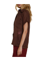 Chemisette livia choco fleurs brodées rose lin RB300 107 Mason's Femme fashion Strasbourg profil