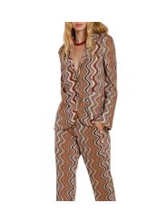 VESTE MAILLE LUREX VAGUES CHOCO ECRU HELENA MT680 058 MASONS FEMME Strasbourg vue2