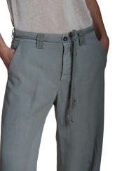 PANTALON LARGE NEWYORK STUDIO VERT LYOCELL LIN COTON MBE213 169 MASONS FEMME Strasbourg zoom