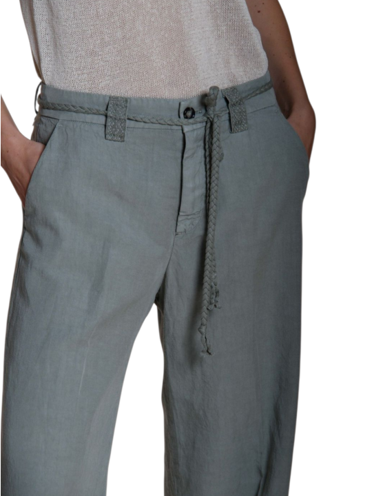 PANTALON LARGE NEWYORK STUDIO VERT LYOCELL LIN COTON MBE213 169 MASONS FEMME Strasbourg zoom