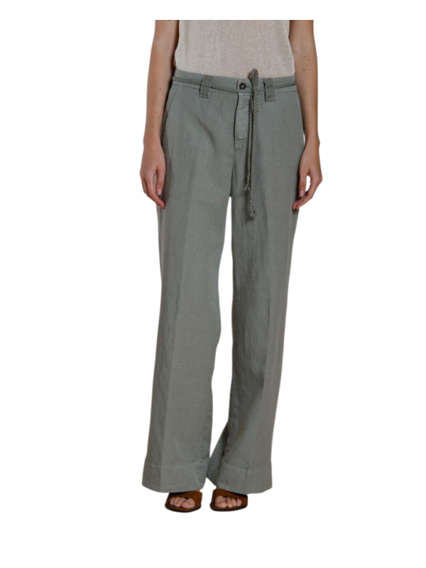 PANTALON LARGE NEWYORK STUDIO VERT LYOCELL LIN COTON MBE213 169 MASONS FEMME Strasbourg face